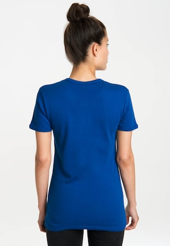 LOGOSHIRT T-Shirt 'Cookie Monster – Face' in Blau