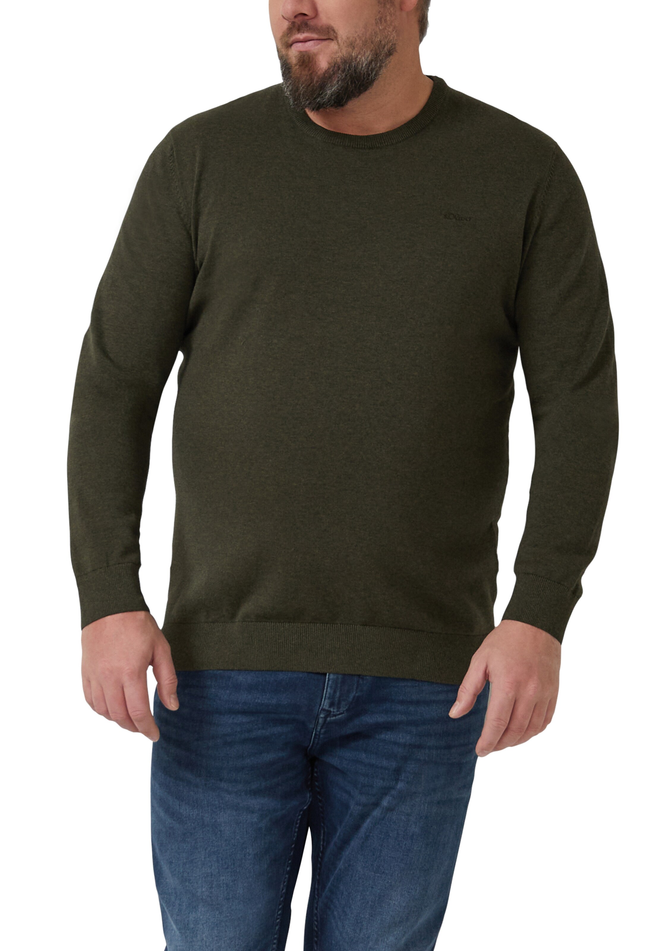 s.Oliver Men Big Sizes Свитер в Зеленый