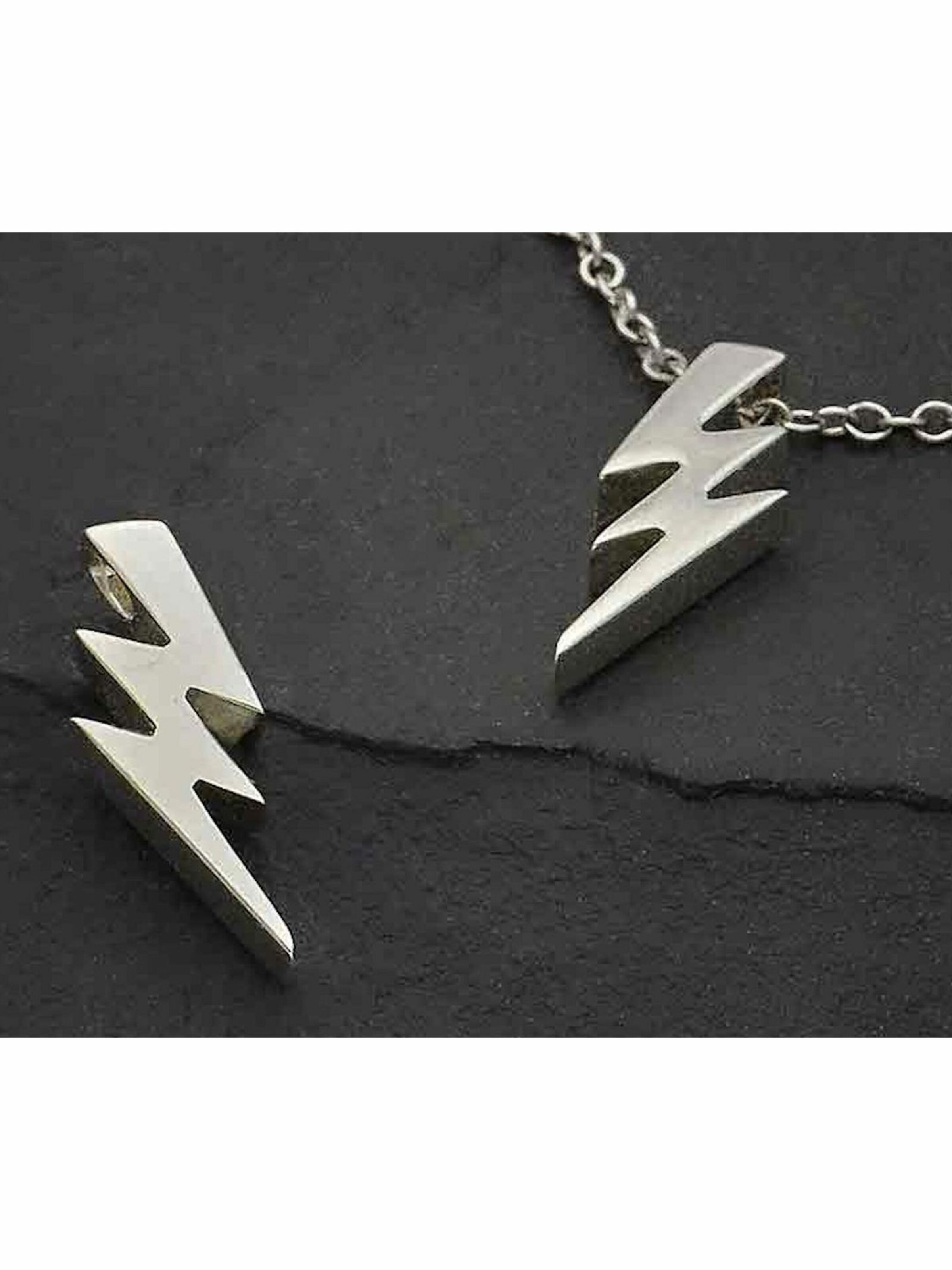 Gemshine Kette mit Anhänger 'BLITZ' in Silber