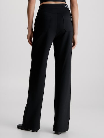 Calvin Klein Jeans Wide Leg Hose in Schwarz