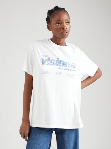 BDG Urban Outfitters Tričko 'VISIONS' – bílá: přední strana