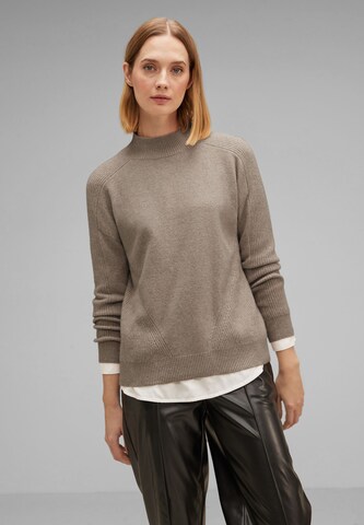 STREET ONE Sweater in Beige: front