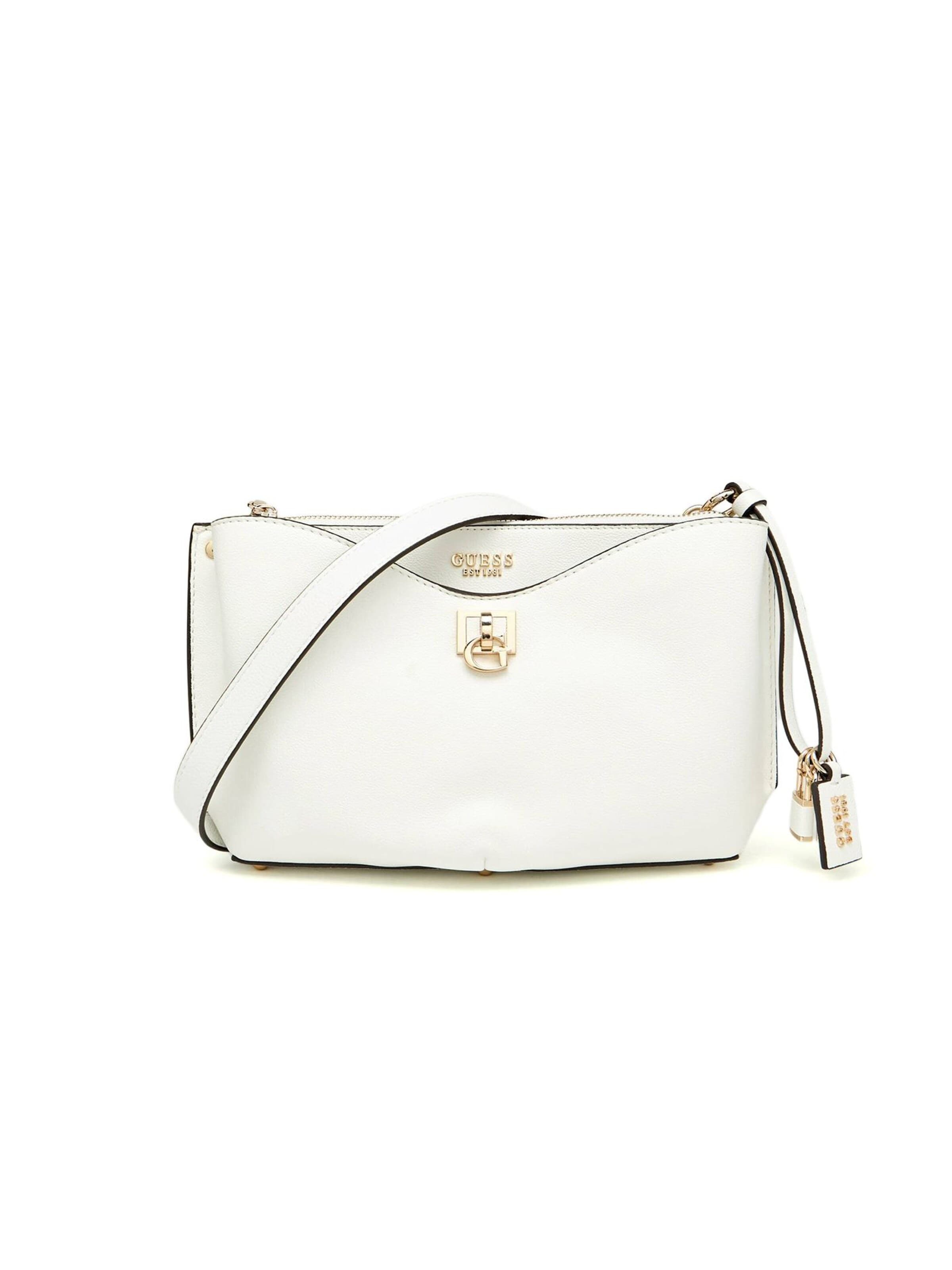 Borsa a spalla di GUESS in bianco: frontale