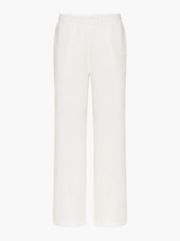 cfab (formerly creamy fabrics) - Pierna ancha Pantalón 'Everyday Relaxed Fit Straight Pants' en blanco: frente