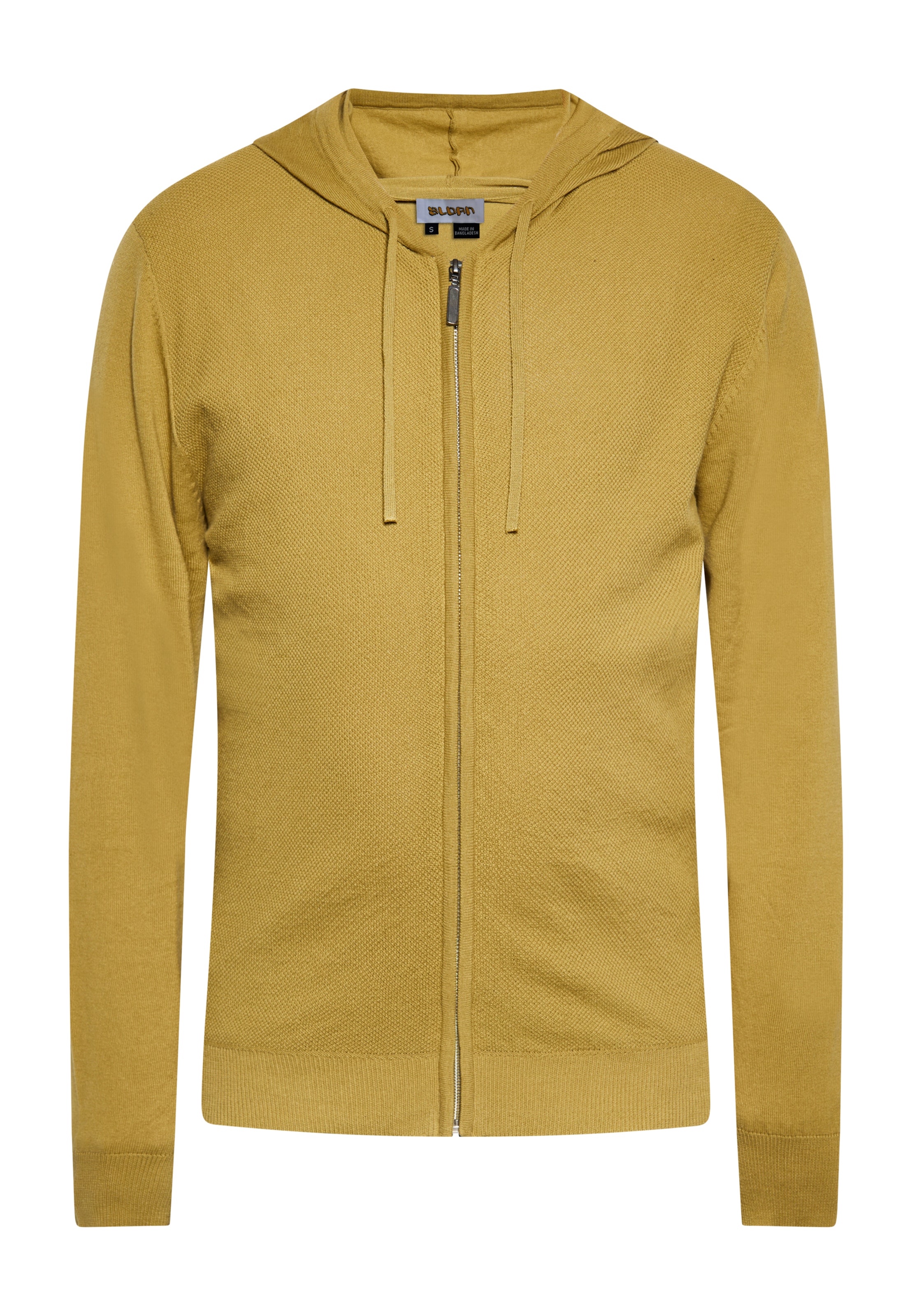 Geacă tricotată de la Sloan pe galben: față