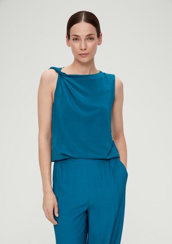 s.Oliver BLACK LABEL Top in Blauw: voorkant