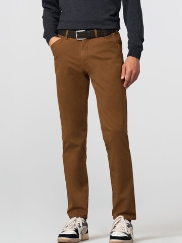 MEYER Regular Chino 'Lupus' in Blauw: voorkant