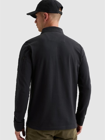 PME Legend Sweter 'American Classic polo shirt with long sleeves and flight pocket' w kolorze niebieski