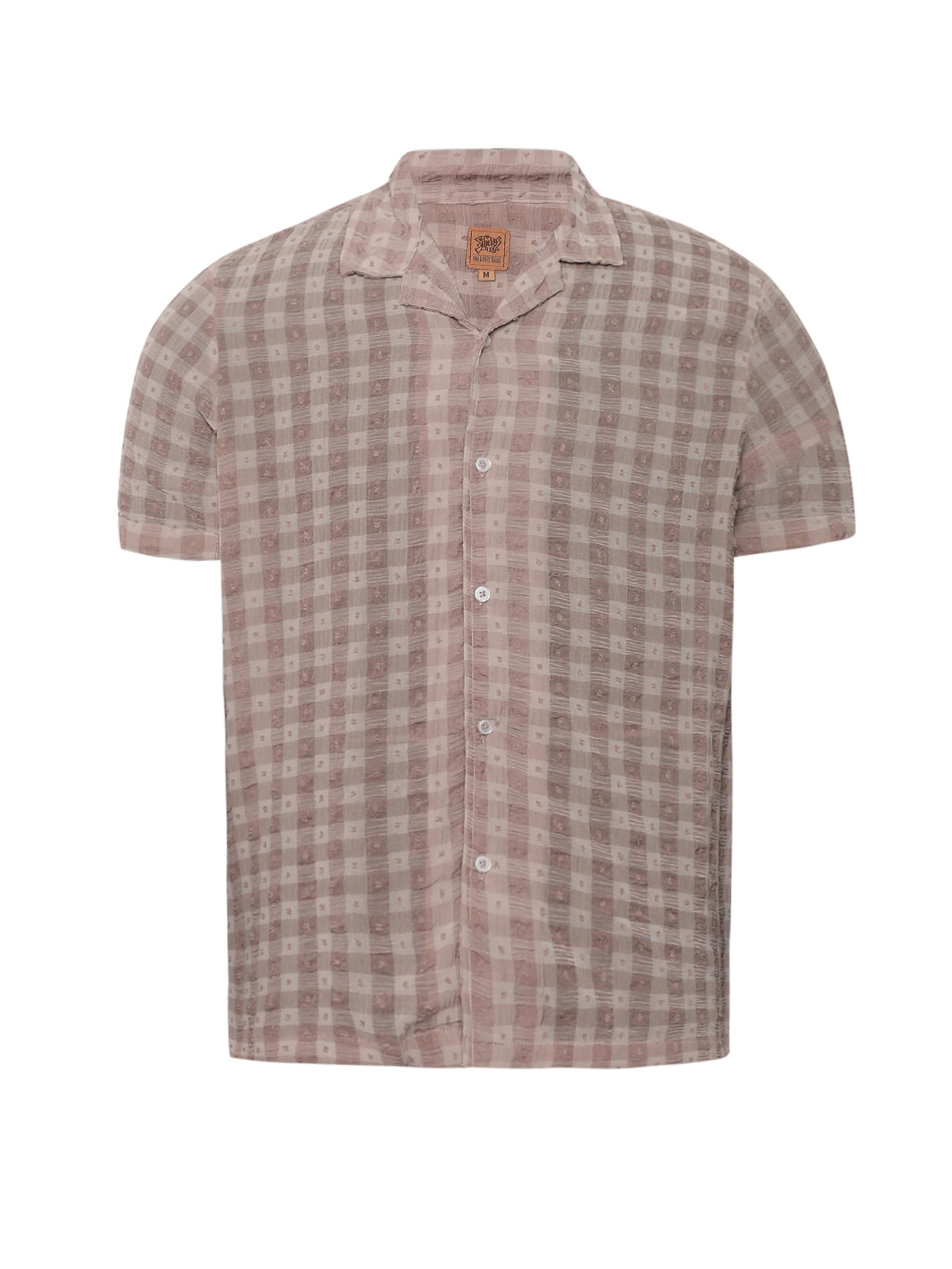 Campus Sutra - Ajuste estrecho Camisa 'Chance' en beige: frente
