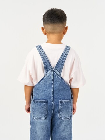 FAMILY 1ST FAMILY 4EVER Regular Dungarees 'Hard Working' in Blue