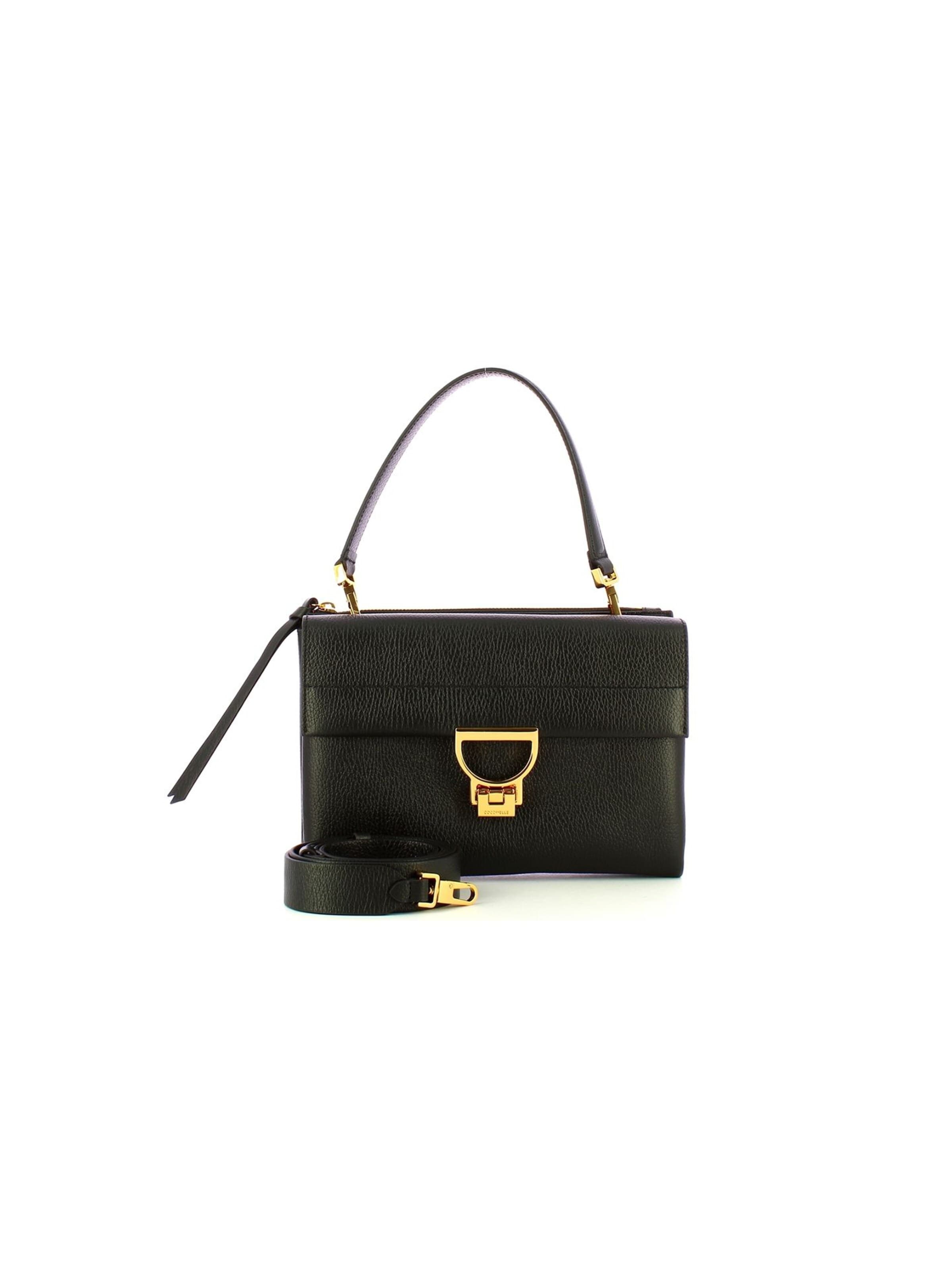 Coccinelle Schoudertas 'Arlettis Handbag Grained Leather' in Zwart