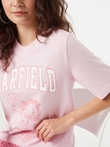 ONLY Shirt 'GARFIELD' in Roze