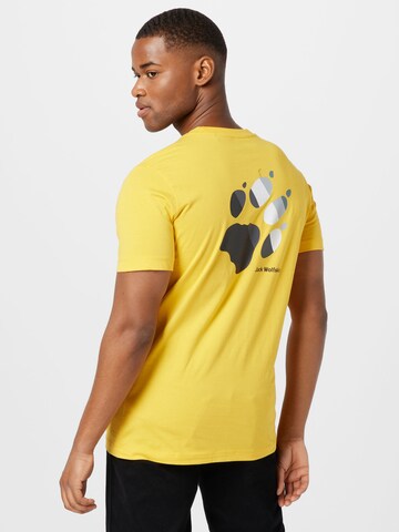 JACK WOLFSKIN T-Shirt in Gelb