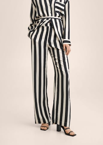 MANGO Wide leg Broek 'Ald' in Zwart: voorkant