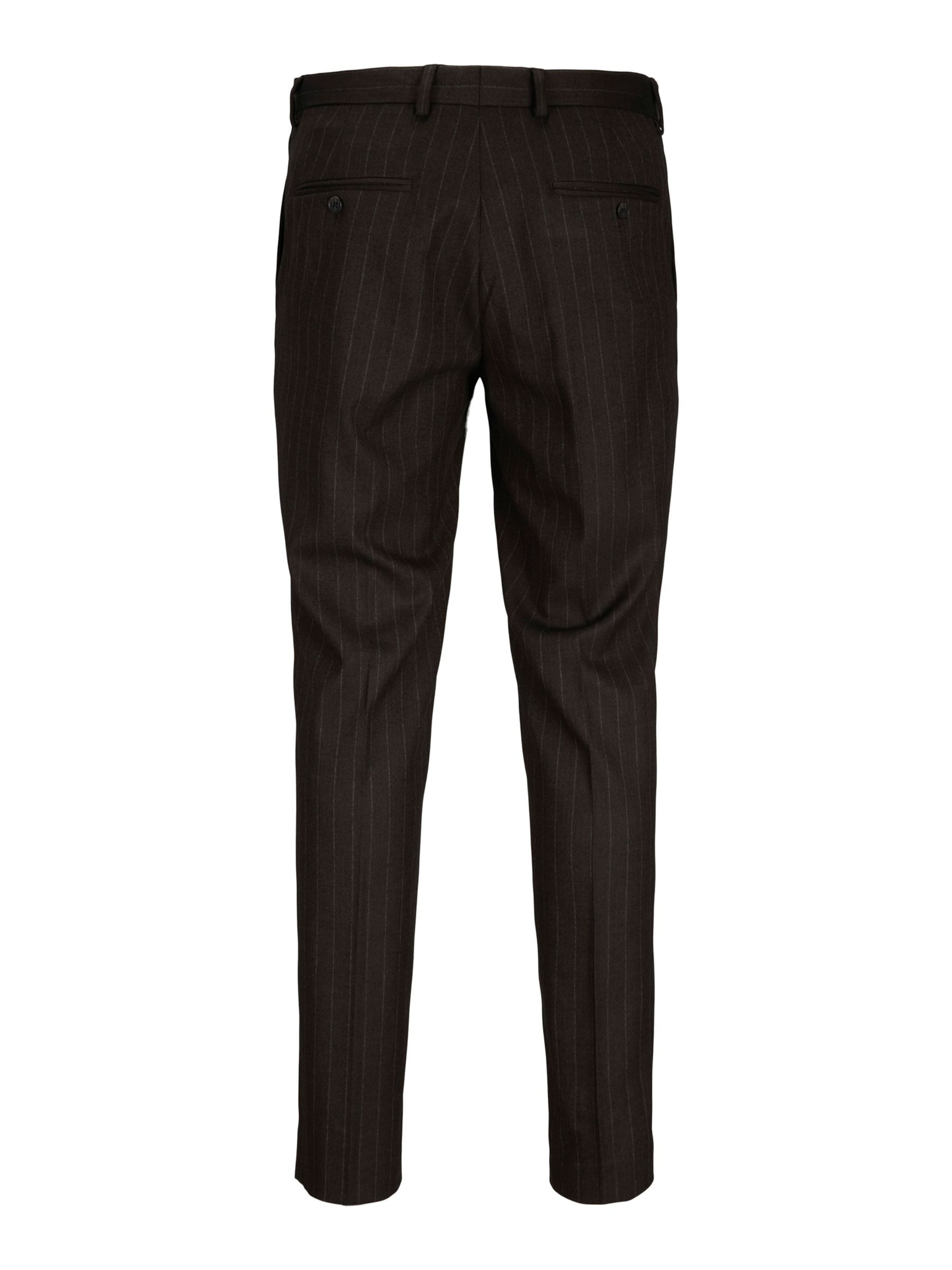 JACK & JONES Slimfit Bandplooibroek 'JPRMartin' in Bruin
