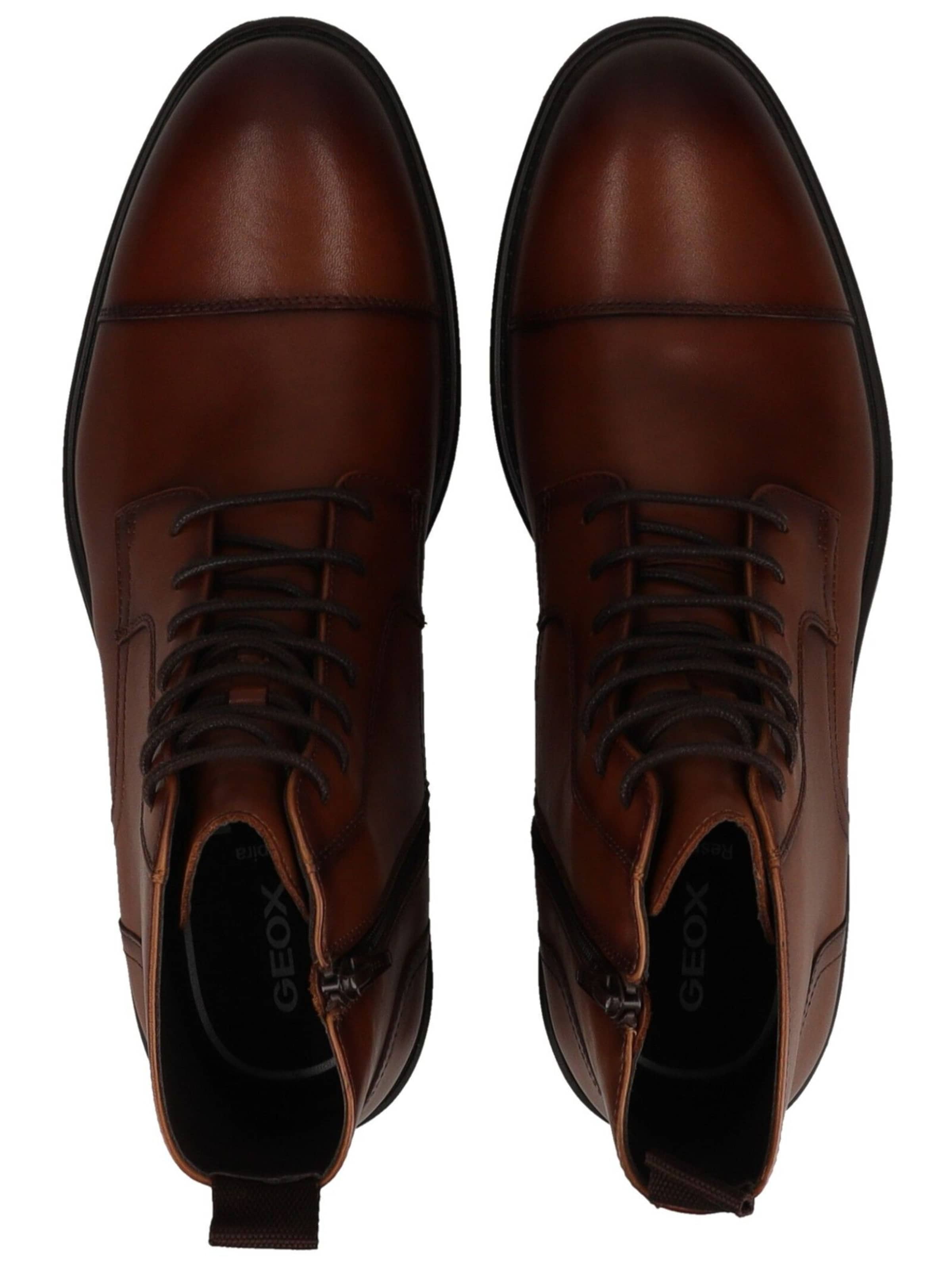 Bottines à lacets GEOX en marron : au dessus