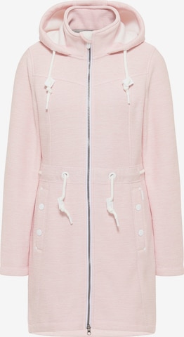 ICEBOUND Πλεκτό παλτό σε ροζ: μπροστά
