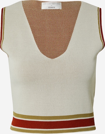 Guido Maria Kretschmer Women - Top de punto 'Ludmilla' en beige: frente