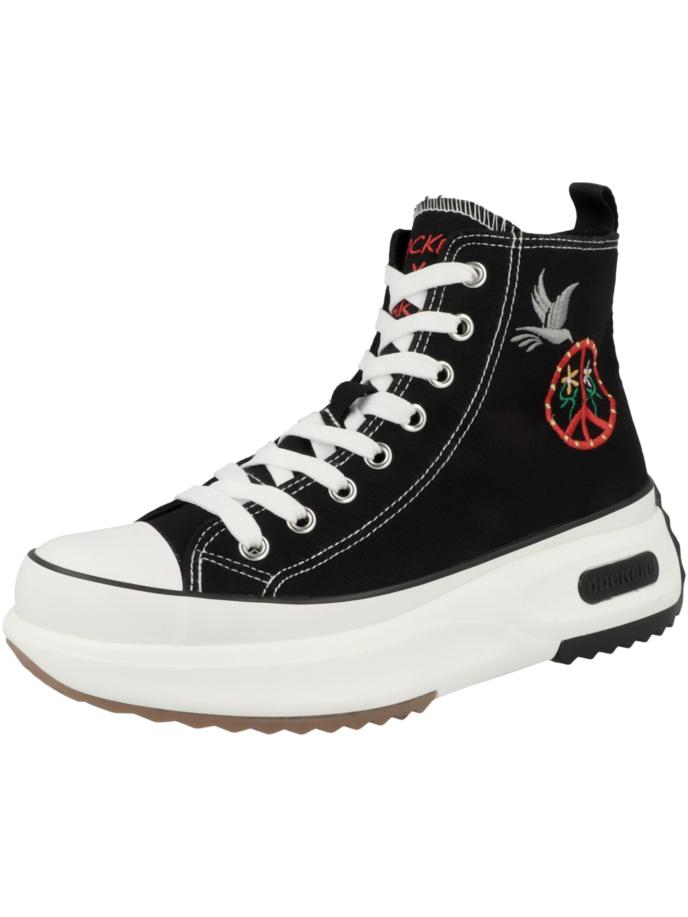 Baskets hautes Dockers by Gerli en noir : devant