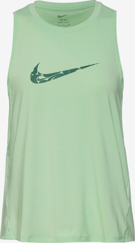 NIKE Sports Top 'Swoosh HBR' in Green: front