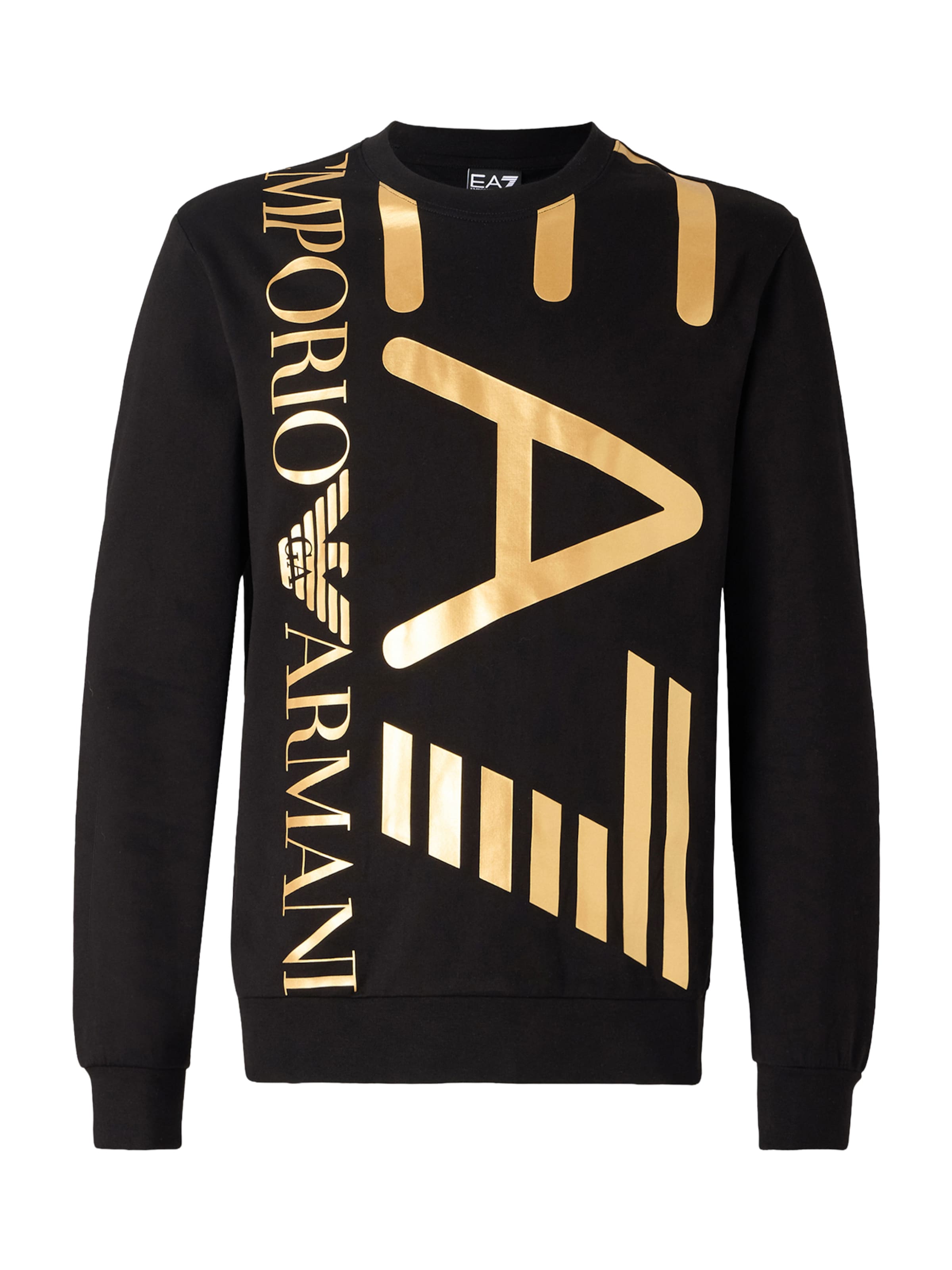 Sweat-shirt EA7 Emporio Armani en noir : devant