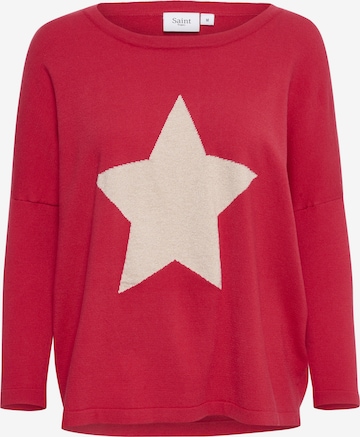 SAINT TROPEZ Sweater 'Baria' in Red: front