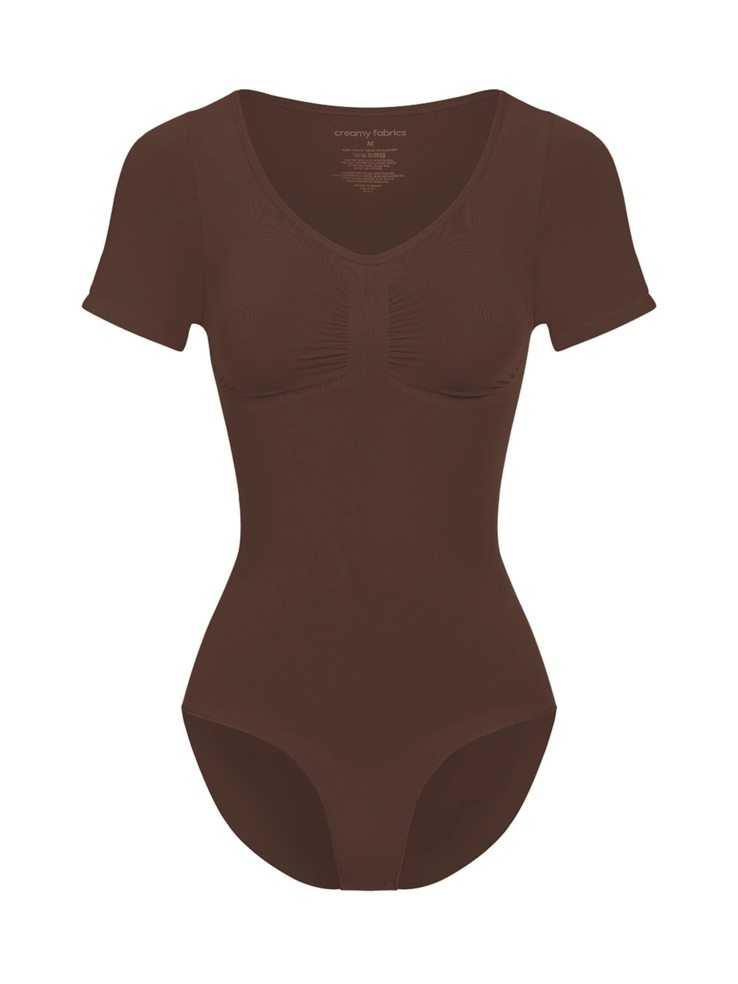 cfab Shapingbody 'T-Shirt Bodysuit Sculpting Shapewear mit Slip' in Bruin: voorkant