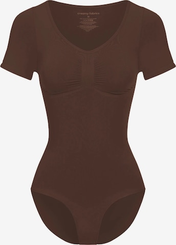 cfab Shapingbody 'T-Shirt Bodysuit Sculpting Shapewear mit Slip' in Bruin: voorkant