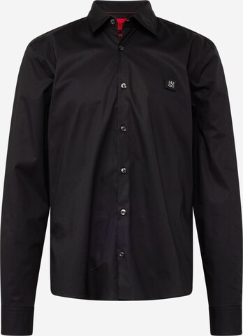 HUGO Regular fit Skjorta 'Ermo' i svart: framsida