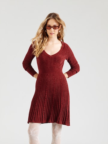 GUESS Strikkjole 'JOANNA' i rød: forside