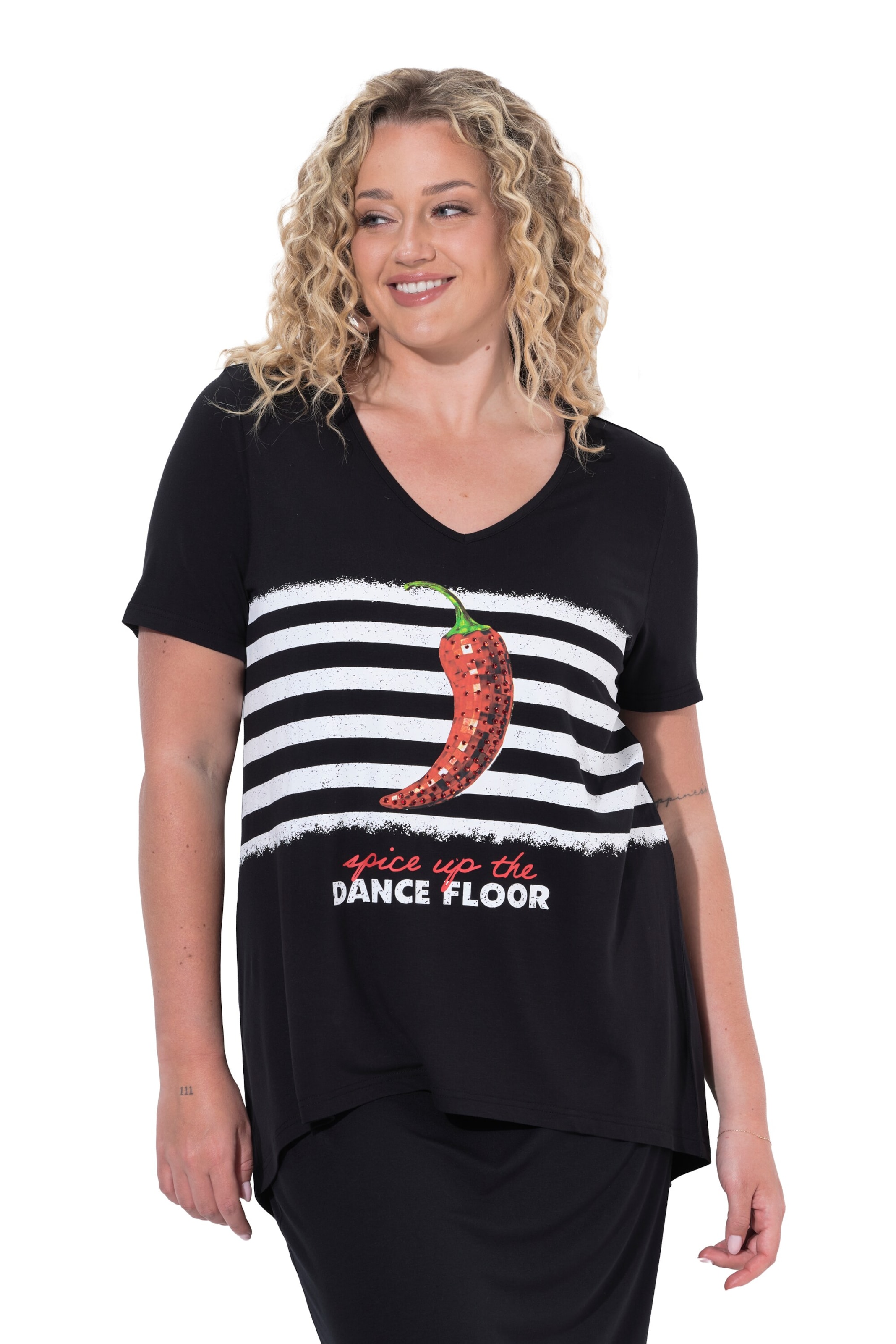 Angel of Style T-Shirt in Schwarz: Vorderseite