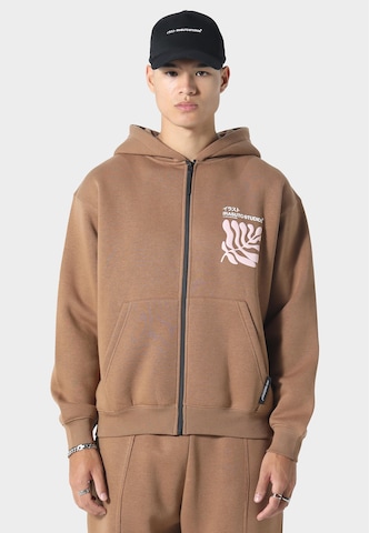 Veste de survêtement 'Sumi' Irasuto Studios en marron : devant