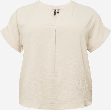 Vero Moda Curve - Blusa 'CINGE' em bege: frente