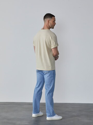 DAN FOX APPAREL Shirt 'Falk' in Beige