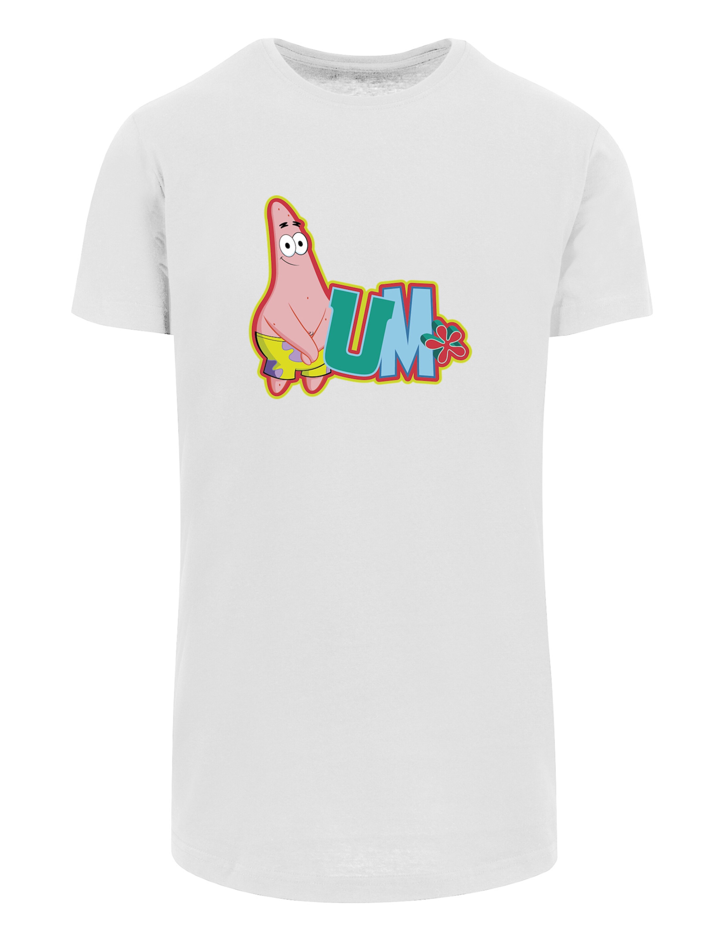 F4NT4STIC T-Shirt 'Spongebob Schwammkopf Patrick Star' in Weiß: Vorderseite