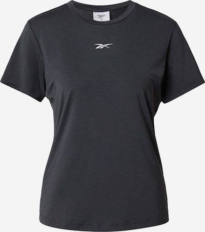 Reebok Tehnička sportska majica u svijetlosiva / crna melange, Pregled proizvoda