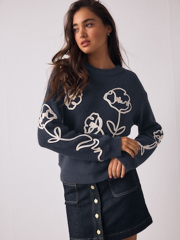 Next Pulóver - kék: elől