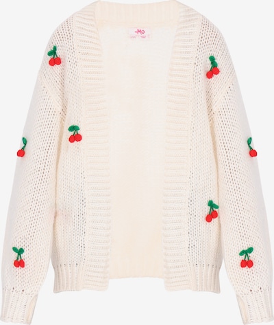 MYMO Oversized kardigan - zelená / červená / offwhite, Produkt