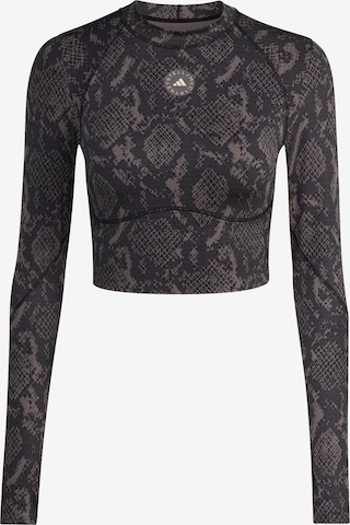 ADIDAS BY STELLA MCCARTNEYTehnička sportska majica 'Training Longsleeve Crop' - siva boja: prednji dio
