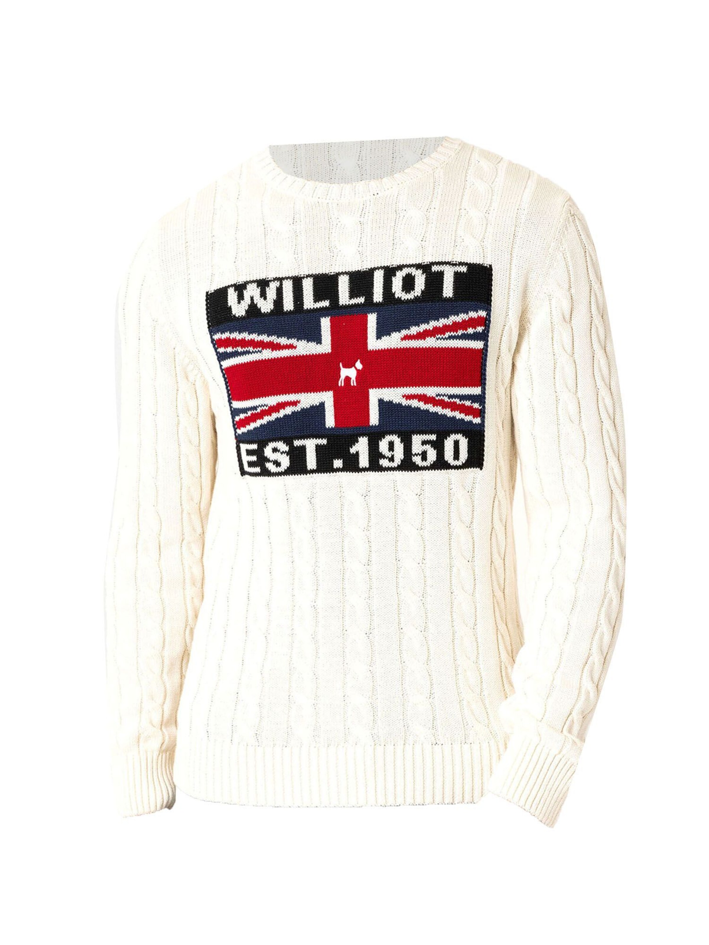Williot Sweater in Dark blue / Red / White / Off white, Item view