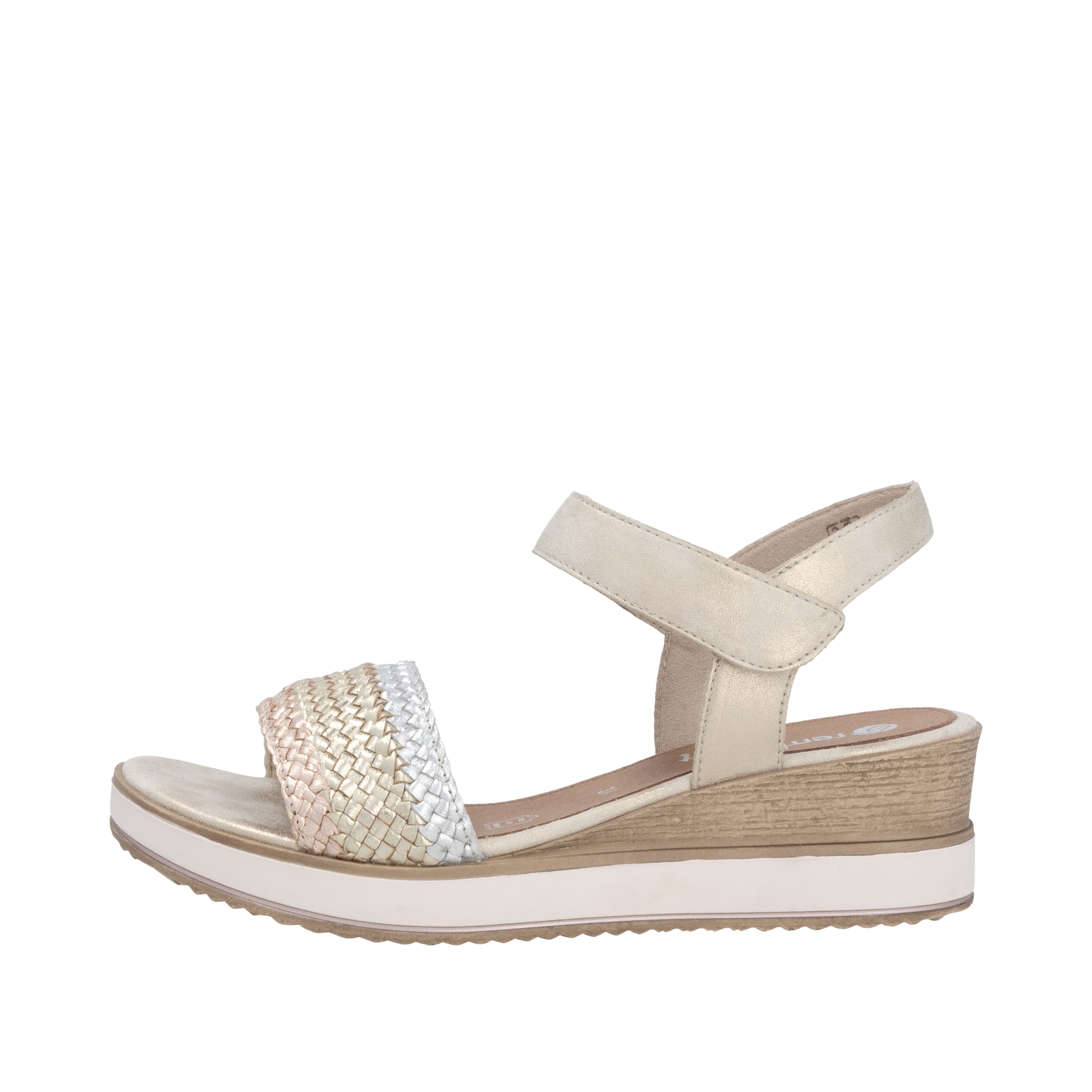 Sandales à lanières 'D6465' REMONTE en beige : devant