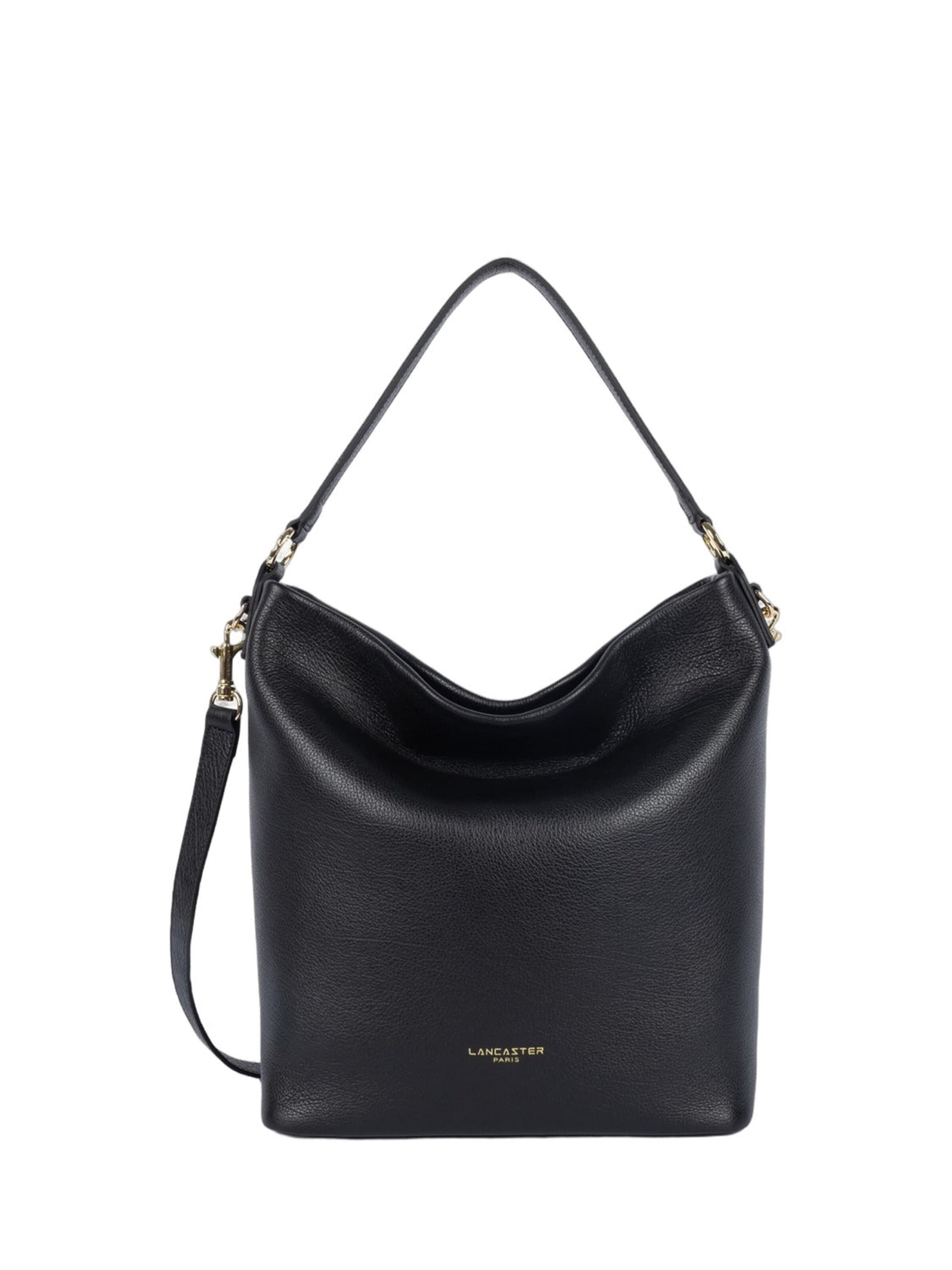 LANCASTER Paris - Mala de ombro 'Dune' em preto: frente