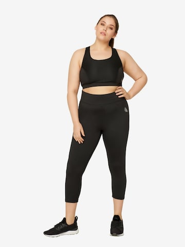 Active by Zizzi Skinny Workout Pants 'Abasic' in Black: front