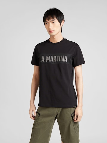 La Martina - Camiseta en negro: frente