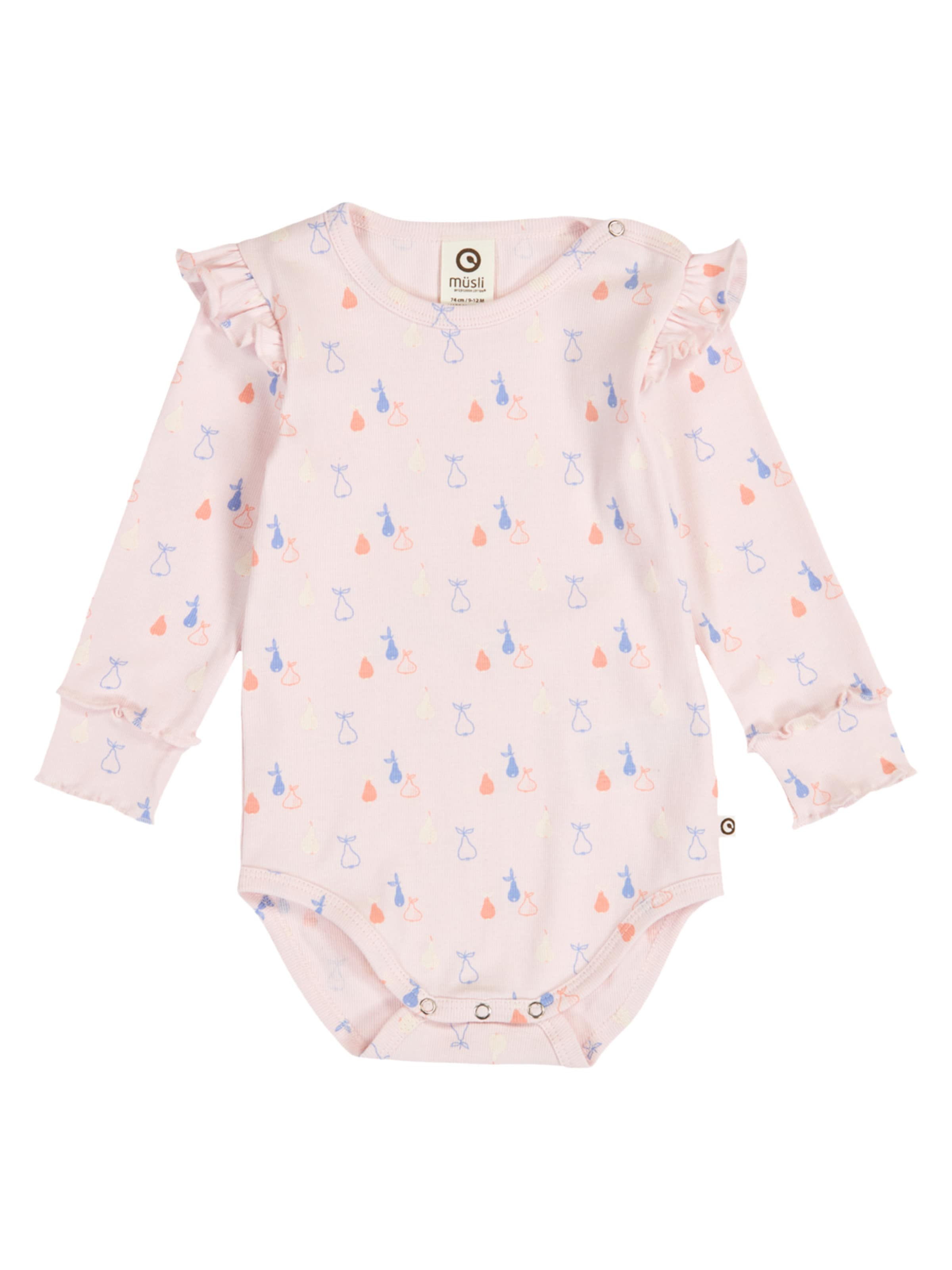 Barboteuse / body Müsli by GREEN COTTON en rose : devant