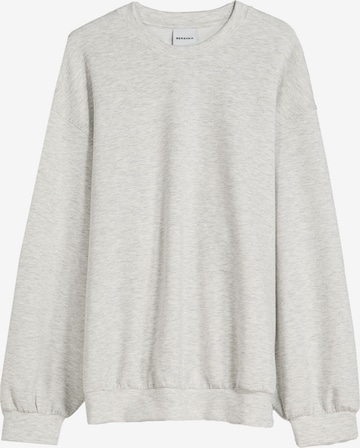 BershkaSweater majica - siva boja: prednji dio