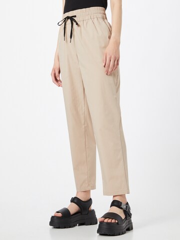 MSCH COPENHAGEN Loose fit Pants 'Lana' in Beige: front