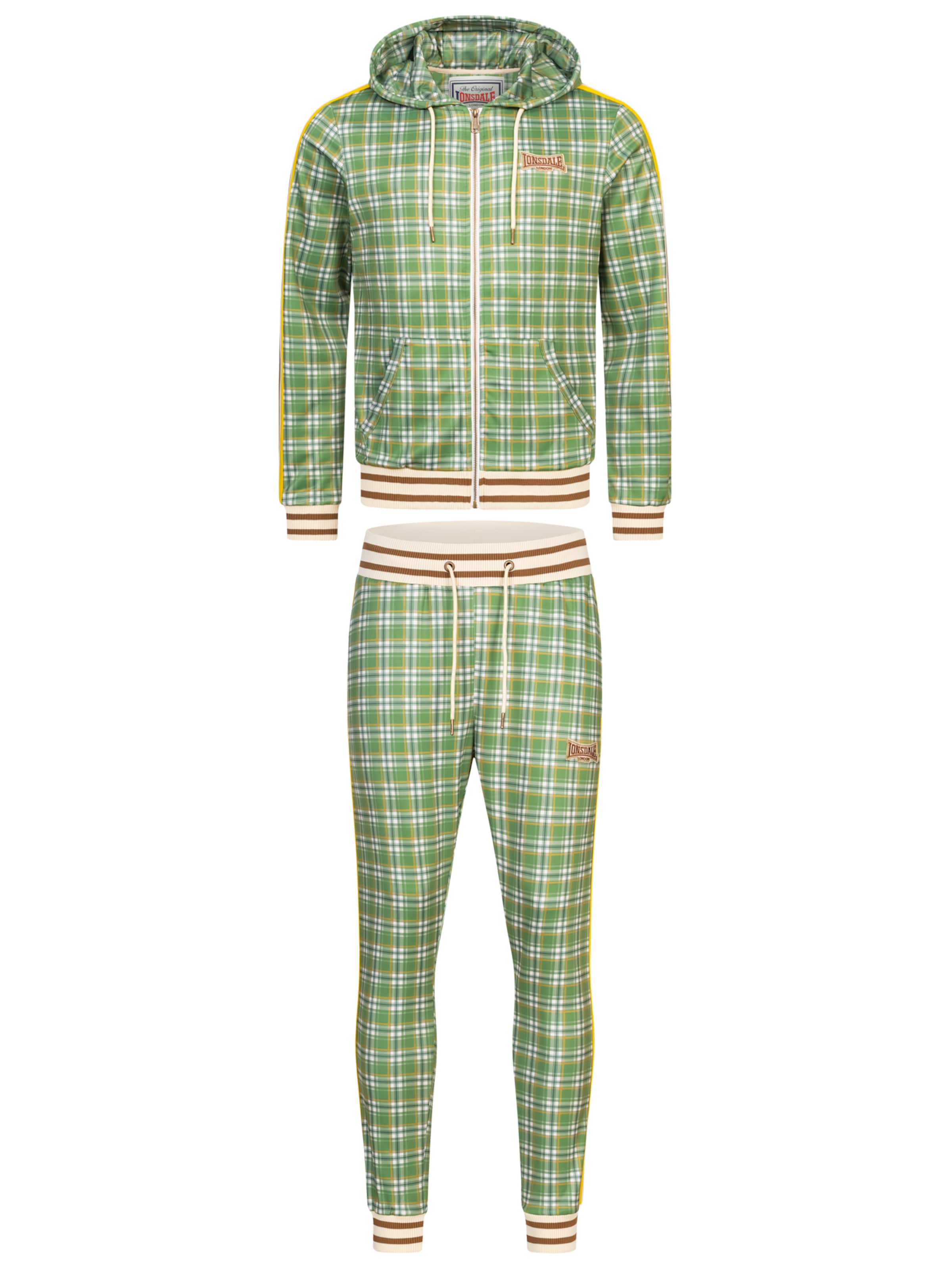 LONSDALE Jogginganzug 'Littlestone' in Grün: Vorderseite