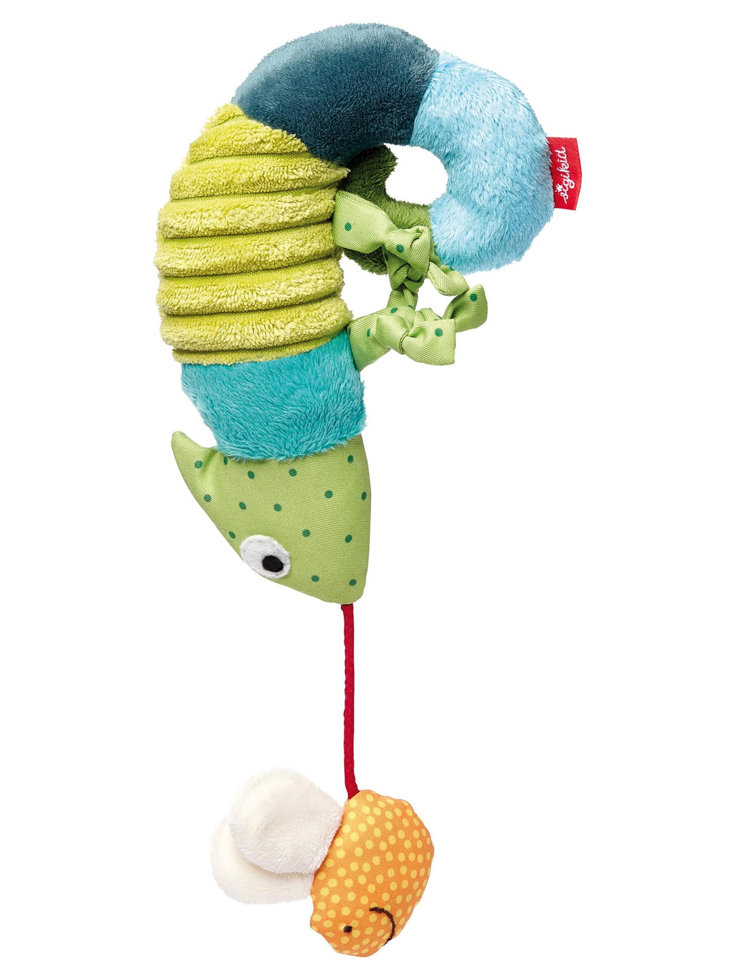 SIGIKID Stuffed animals 'Spielanhänger für die Babyschale PlayQ' in Green: front