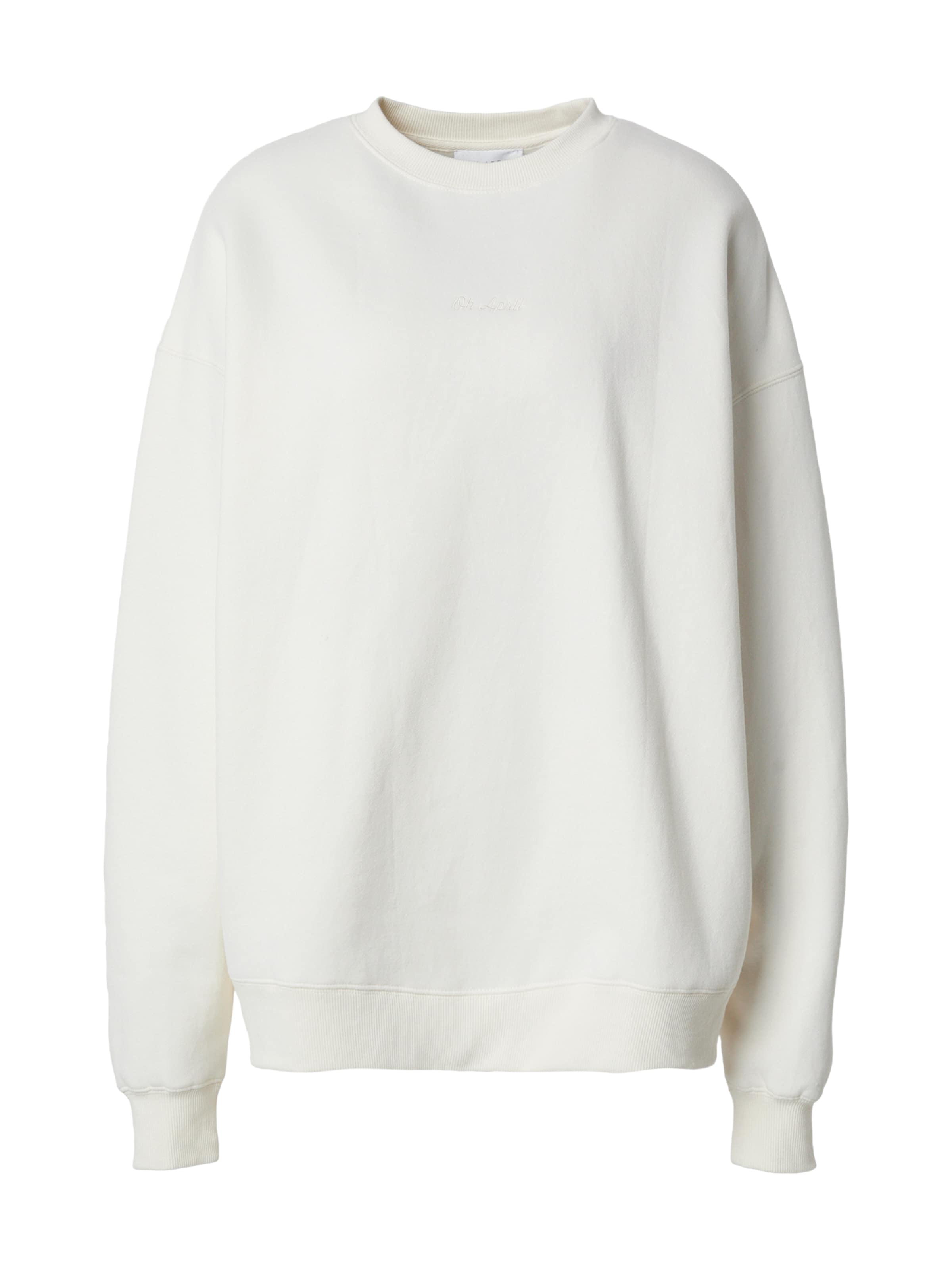 OH APRIL Mikina 'Good Karma' - Biela: predná strana